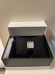 Citizen XC Gold Trim Square Watch ES9502-12A Eco-drive Radio controlled Leather strap 星辰 xC 光動能 鈦金屬 