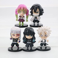 New 5pcslot Anime Demon Slayer Kimetsu No Yaiba PVC Action Figure Model Toys