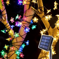 Lampu Raya Solar Outdoor Waterproof Solar Lights LED Fairy String Lights 8 Modes String Lights