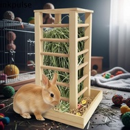 INKPULSE​ Hay Feeder, Self-Feeding Durable Rabbit Hay Manger, Practical Detachable Wooden Hay Grass 