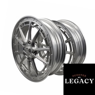 1O1 Factory WRE Polish Silver Front & Rear Vespa Sprint Prima GTS Rims