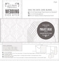 Papermania Wedding Damask Save The Date Card Blanks