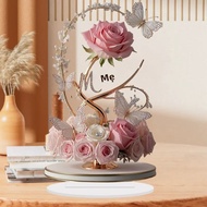 8in 2D Flat Acrylic Hoa Hồng Trang Trí Sinh Nhật Của Mẹ Ngày Kỷ Niệm Trang Trí Bàn Filial Con Cho Mẹ