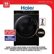 【 DELIVERY BY SELLER 】 HAIER HW110-BD14166S8U1 BLACK 10.0KG COLOR PANEL AI DD INVERTER HYGIENE CAR