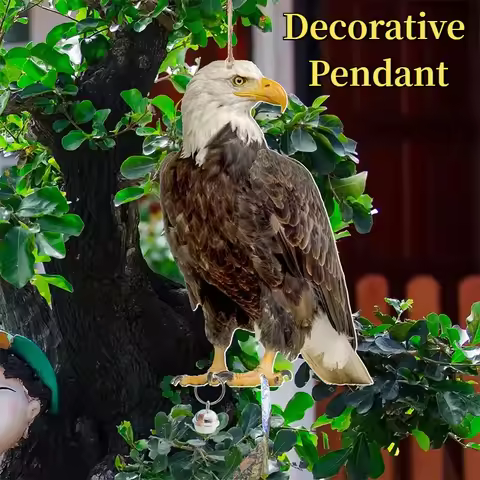 Hanging Decorative Owls Simulate 2D Bald Eagle Pendant Home Courtyard Garden Room Decorations Creati