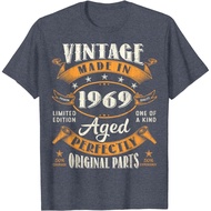 Men's cotton T-shirt Vintage 55th Birthday Decorations Men Funny 1969 55 Birthday T-Shirt