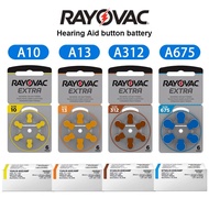 RAYOVAC ขนาดพิเศษ10 13 312 675สังกะสีอากาศเครื่องช่วยฟังแบตเตอรี่ (6ชิ้นต่อบัตร) A13 A10s A10เครื่อง