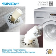 SINOR SD-416-6 SUS304 STAINLESS STEEL DEODARIZE FLOOR GRATING WITH WASHING MACHINE CONNECTOR