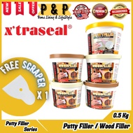 x'Traseal Wood / Putty Filler 0.5kg(500gm) / 1.5kg Wood & Cement | Filler Penampal Dinding