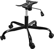 Frassie 28 inch Nylon Gaming Chair Base Replacement with Bottom Plate Stand Cylinder, 5 Casters (Metal Black)