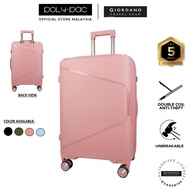 Giordano By Poly Pac 28" Voyager Unbreakable PP Anti-Theft Trolley Luggage Bags w Expander - GA2454