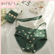 INTIMA Panty untuk wanita dijual 5pcs seluar dalam wanita kartun comel keselesaan seluar kapas Mid-w