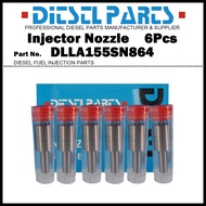 6Pcs Diesel Fuel Injector Nozzle Tips DLLA155SN864 NP-DLLA155SN864 for ISUZU GIGA Forward 6SD1