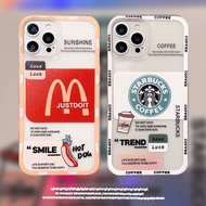 Soft Case Silikon Transparan Motif Starbucks Untuk Oppo A15S A16 A15