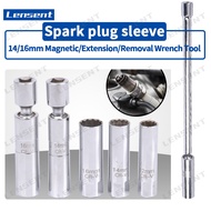 Lensent 3/8" Magnetic Spark Plug Sleeve Removal Tool 14mm 16mm 12mm 12 Angle 12-Point Automotive Spa