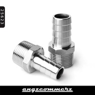 1/ 2 Inch Dn15 Ext Thread To Barb 10Mm 304 SS 1 PCS