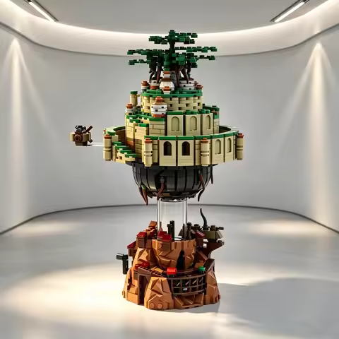Floating Island Architecture DIY Assembly Sculpture Fantasy Desktop Display Decoration Home Collecti