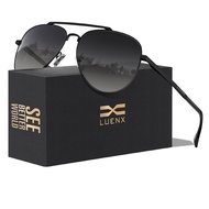 LUENX Aviator Sunglasses for Men Women Polarized Driving Classic Shades - UV 400 Protection with Acc