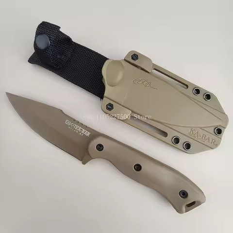 Jungle Adventure Fixed D2 Blade Knife- BK18 with Sheath Wilderness Walking Tour Climbing Camping Pic