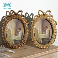 [nvnrbso] Oval Photo Frame 10x6.9inch Retro Styled for Office Studio Versatile Elegant