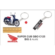 honda super cub gbo blue c125 keychain accessories 2d