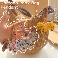 [3-5 Days Arrive]5Pcs Cute Cartoon Horse Charm for Bags Purses Backpacks, Plush Keychain with 5 Colo