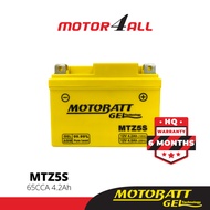 MOTOBATT Gel MTZ5S Motorcycle Battery Premium Yuasa Replacement with AGM Technology Motor4all