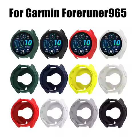 Silicone Case for Garmin Forerunner 965 Smart Watch Band Protective Bumper for Garmin 965 Cover Shel