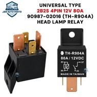 Universal 2B2S 4PIN 12V 80A Headlamp Relay TH-R904A 90987-02016