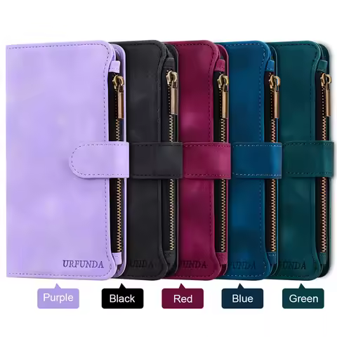 Zipper Wallet Case For Poco F7 F6 F5 F2 Pro F1 F3 F4 GT F7 Ultra 5G Case For Xiaomi Poco C75 C40 C65