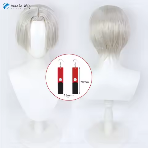 Anime Izana Kurokawa Izana Cosplay Wig Silver White Short Wigs Heat Resistant Halloween Hair Party W