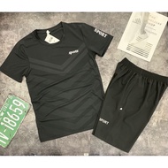 Bộ thể thao nam tập gym vải thun lạnh thoáng mát co giãn năng động BTT01