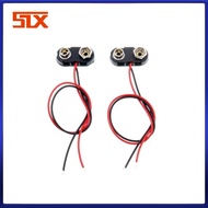 10Pcs 9V Battery Buckle 9V Battery Buckle 9V Battery Holder (10CM Long) T-Type Battery Buckle Hard B