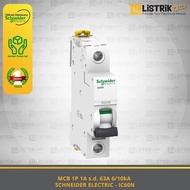 MCB 1P ACTI9 IC60N SCHNEIDER ELECTRIC 1A/2A4A/6A/10A/16A/20A/25A/32A/40A/50A/63A 6KA/10KA - A9F741**
