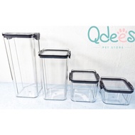 [Qdees] KITCHEN SQUARE SEALED FOOD PERSERVATION JAR,ALL GRAIN STORAGE JAR 密封罐玻璃级塑料瓶厨房储存粮食干货食品储物罐子五谷杂