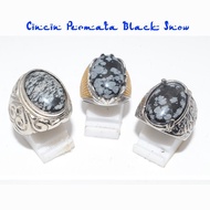 Cincin Batu Permata Black Snow/Salji Hitam