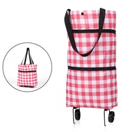 Folding Shopping Pull Cart Trolley Bag With Wheels Foldable Shopping Bags Reusable Grocery Bags Food Organizer Vegetables Bag