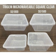 5pcs/ 10pcs Square Microwavable Plastic Container SQ500/ SQ1000 / SQ1500 / SQ2000
