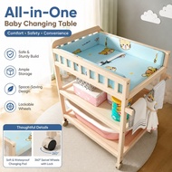 AVAIABLE FOR FAST SHIPPING 3 Shelves Nursery Changing Table Wooden diaper changer Baby Dressing Rack