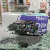 Pop Race PR64-22 Pandem GR Yaris HKS Diecast Car