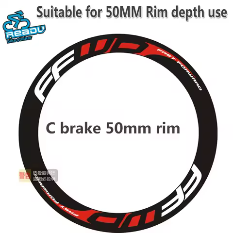 FFWD Suitable for 50mm rim depth decals road bike 50 knife wheel stickers bike rim wheels stickers f