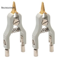 Copper  Kelvin Test Clip Bridge 2PCS Microresistivity Clip Testing Instrument Accessories Clamp