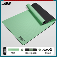 JBA TPE Yoga Matt For Women With Alignment Guide Line 8MM Thick Dual Layer Anti Slip 80CM Anti-Tear