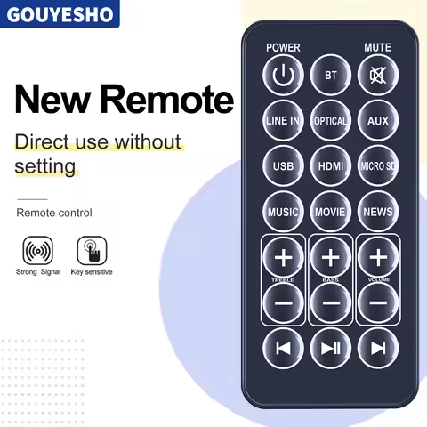 New Remote Control For TCL TS3010 2.1 Channel Home Theater Soundbar