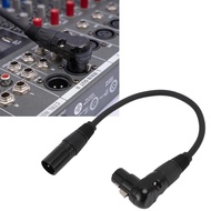 ERYUE XLR Female to Male 3 Pin Mic Connector Right Angle Adapter Cable for Speaker Recording Room - 