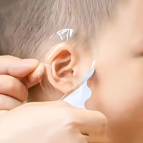 20/100pcs Baby Bathing Waterproof Ear Sticker, Baby Shower Ear Covers, Ear Protectors Children Showe