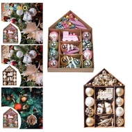 [Predolo] 70-piece Set of Ornaments, Christmas Tree Bauble Ornaments, Decorative, Elegant Christmas 