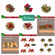Handmade card decoration bow, Christmas bow Christmas bow Christmas bow bell string red ribbon Chris