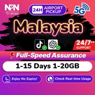 Malaysia SIM Card Pro 1-15 Days 1-20GB 5G/4G Data | Instant Airport Pickup  | High Speed Travel Data
