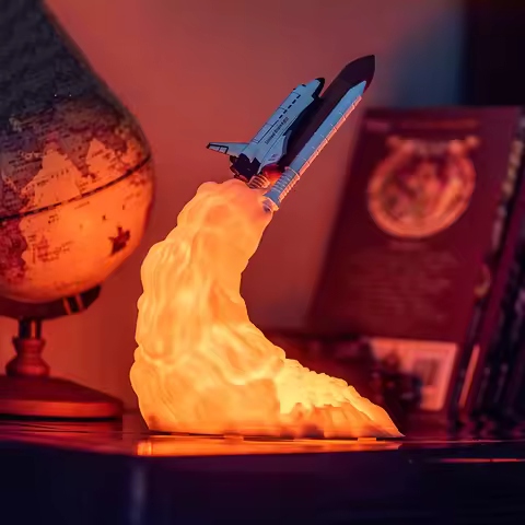 D2 Dropship 3D Print Galaxy LED Night Light Space Shuttle Rocket Lamp Saturn V Lamp For Space Lovers